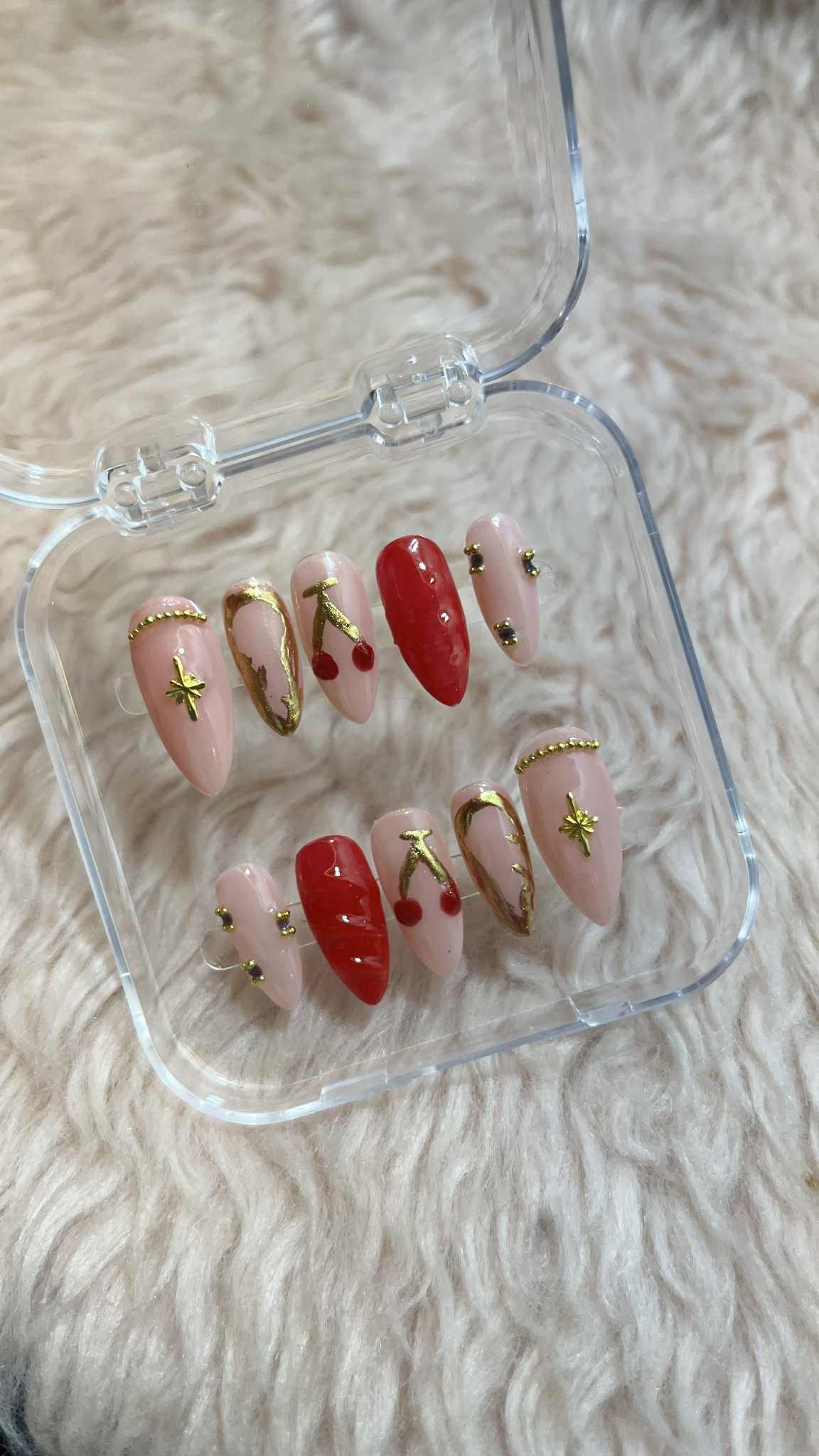 Press-On Nails Set + Glue, File & Prep Pad Kit